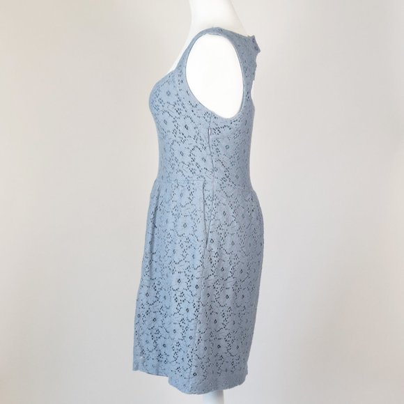 Anthropologie Deletta Silverfield Blue Sweetheart Dress w/ Cut Out Size S, Small - Picture 3 of 12